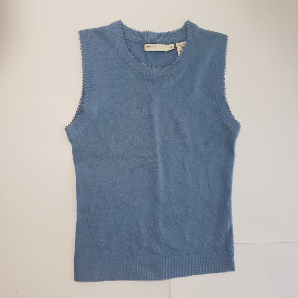 Vintage Pull over, Perry Ellis, soft blue, size Medium